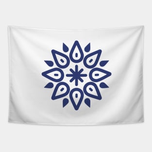 Blue Mandala Pattern Tapestry