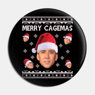 Merry Cagemas Christmas Nicolas Cage Knit Pin