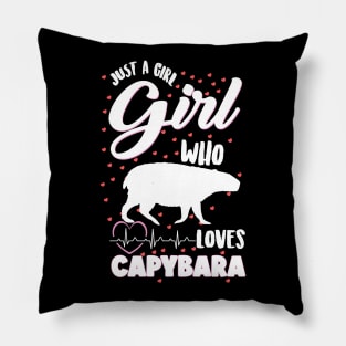 Capybara Girl Pillow