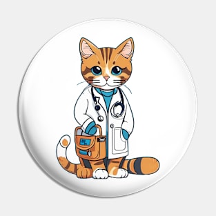 Purr-fectly Qualified: Doctor Cat Pin