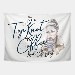 Top Knot & Coffee Tapestry