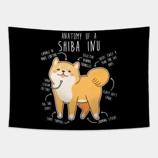 Shiba Inu Dog Anatomy Tapestry