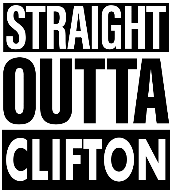 Clifton Name Straight Outta Clifton Kids T-Shirt by ThanhNga