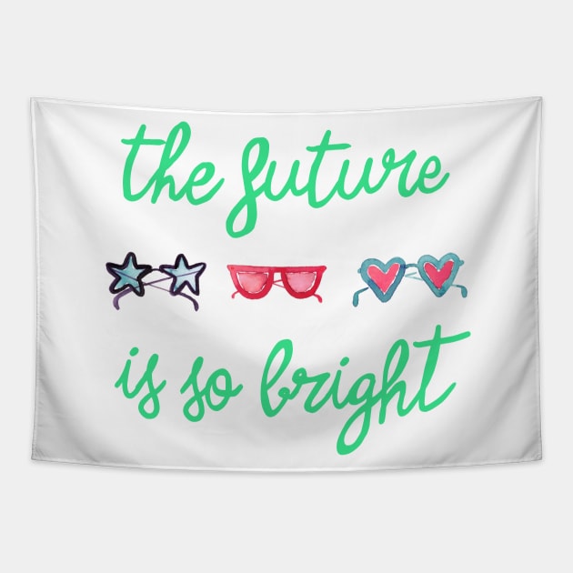 The Future is so Bright Green Tapestry by ninoladesign