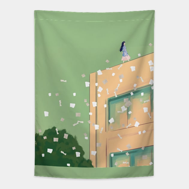 Girl on top Tapestry by SkyisBright