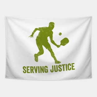 Pickleball Gifts Service Justice funny Pickleball Shirt Tapestry