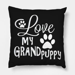 Dog Gifts and Ideas - Love my Grandpuppy with Paws Pillow