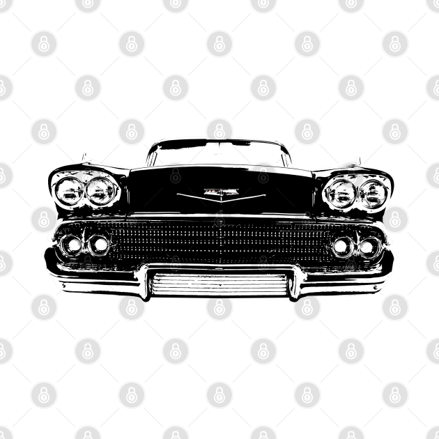 1958 Chevy Bel air B&W - 1958 Bel Air - T-Shirt | TeePublic