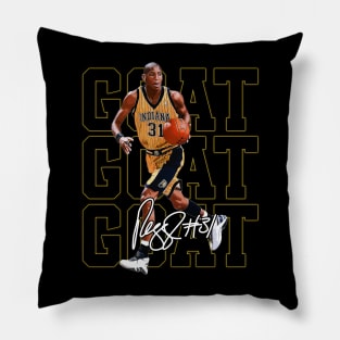 Reggie Miller Choke Sign Basketball Legend Signature Vintage Retro 80s 90s Bootleg Rap Style Pillow