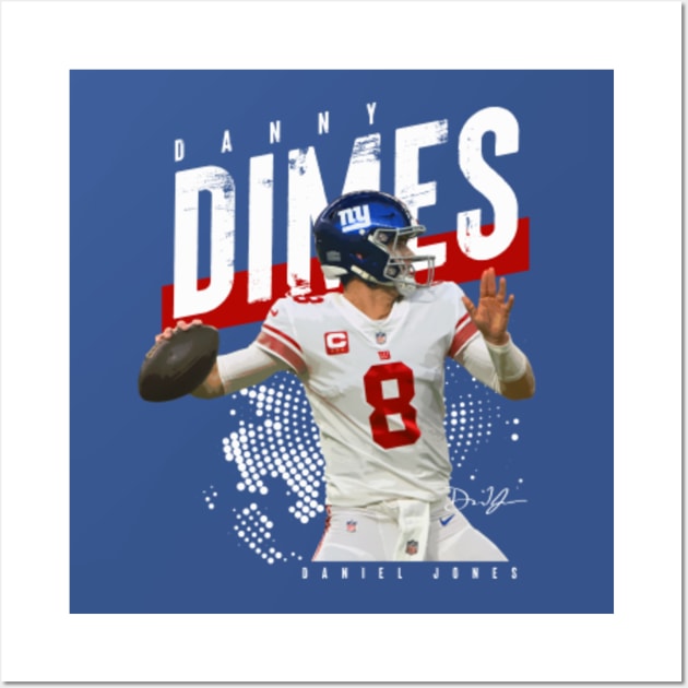 New York Giants Lithograph print of Daniel Jones 14 x 11