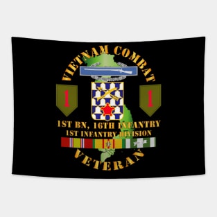 Vietnam Combat Infantry Veteran w 1st Bn 16th Inf 1st Inf Div SSI Tapestry