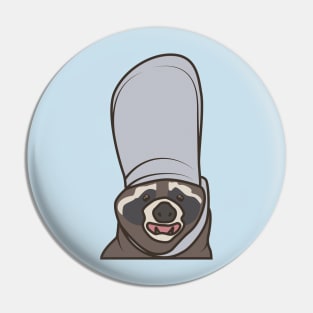 Funny Cute Racoon Meme Pin