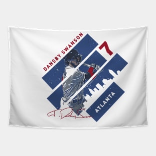 Dansby Swanson Atlanta Stripes Tapestry