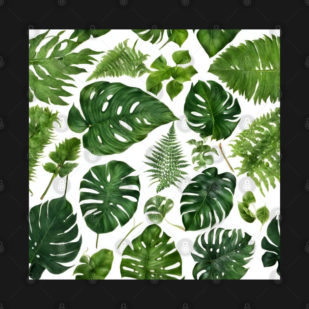 Tropical Plant Leaves by Doodle and Things