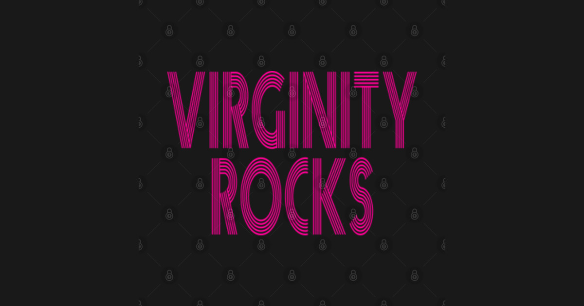 virginity rocks pink vintage - Virginity Rocks - T-Shirt | TeePublic UK
