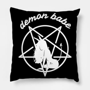 Demon babe / WHITE / Pillow