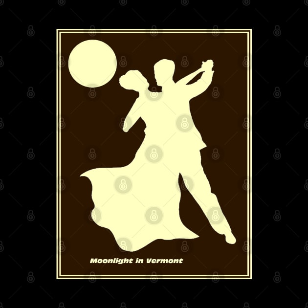 Moonlight in Vermont Song Silhouette Dance Couple Print by posterbobs