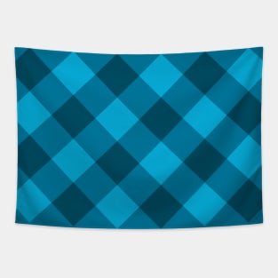 Blue Plaid Tapestry