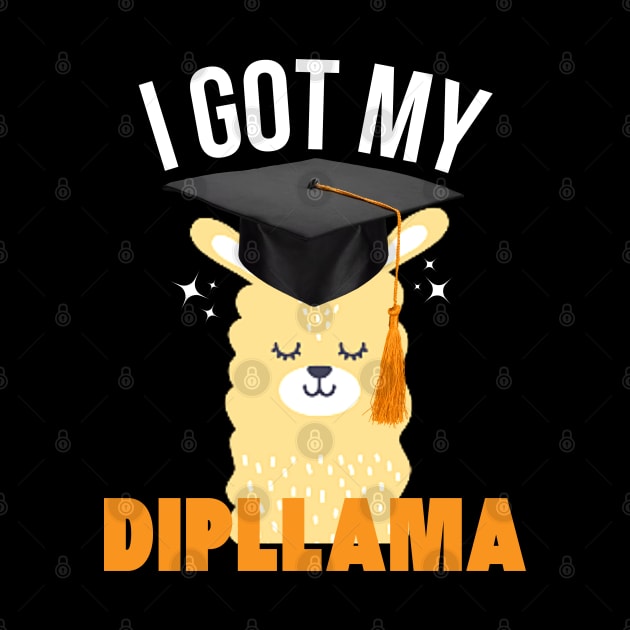 Funny Llama Graduation I Got My Dipllama by Illustradise