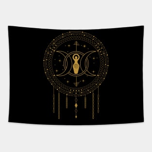 Triple Moon Goddess | Pagan Symbol Tapestry