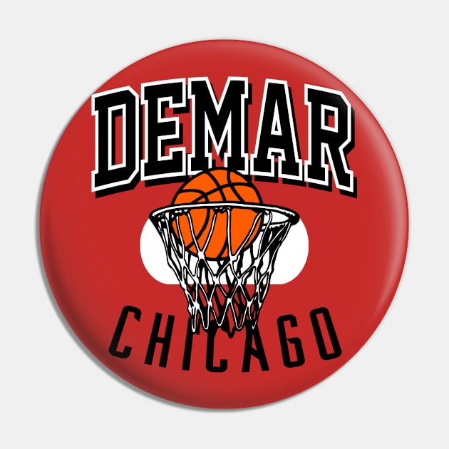 Demar Chicago Basketball Pin by funandgames