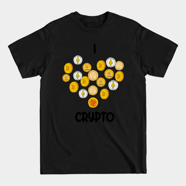 Disover Funny I Love Crypto Cryptocurrency Cartoon - Bitcoin - T-Shirt