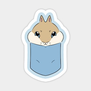 Cute Rabbit in the Pocket Magnet