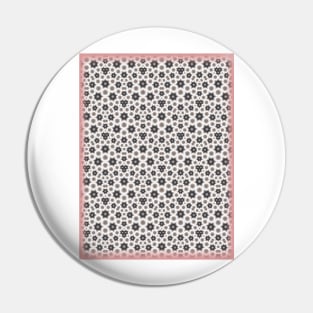 Flower Patterned Texture Pin