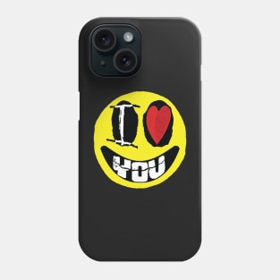 I Love You, I Heart You Smiling Face word art Phone Case