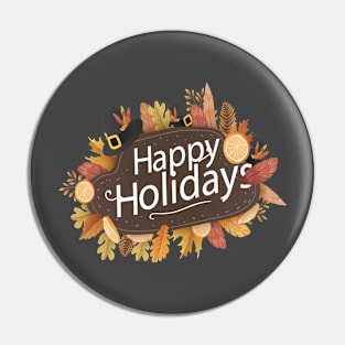 Happy Holidays Pin