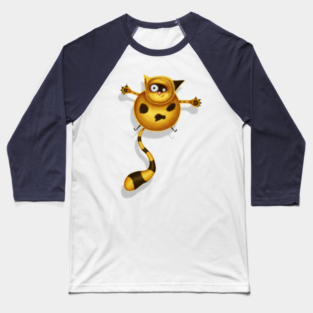 Flying Fat Cat Cream Cute Cat Baseball T Shirt Teepublic