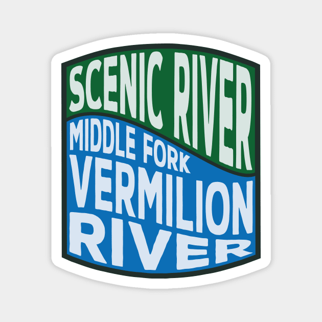 Middle Fork Vermilion River Scenic River Wave Magnet by nylebuss
