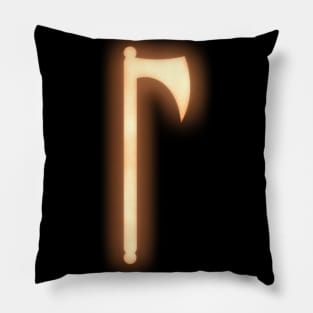 Spiritual Weapon (Orange Battleaxe) Pillow