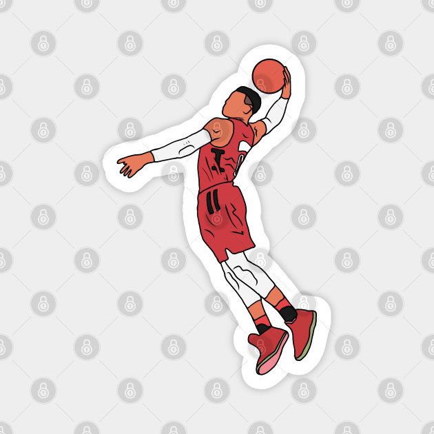 Russell Westbrook Rockets Dunk Russell Westbrook Magnes Teepublic Pl