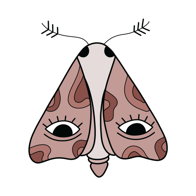 Moth with eyes by trippyzipp