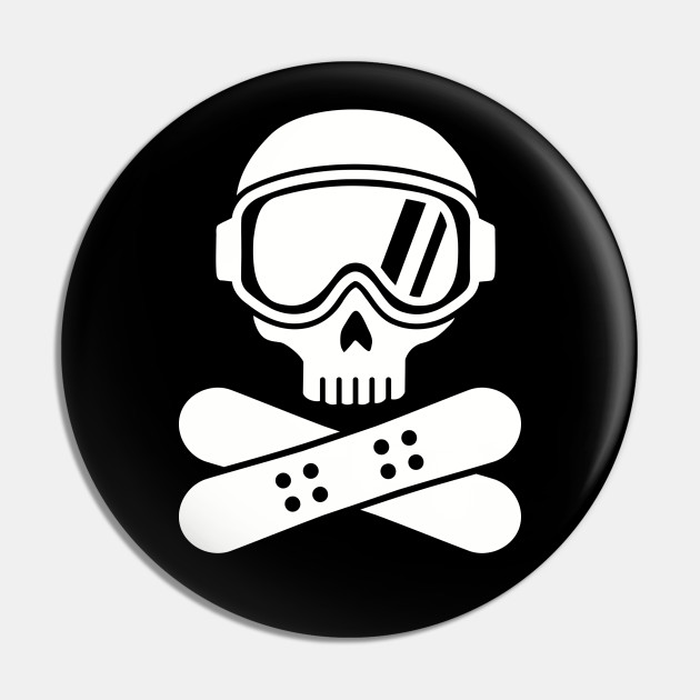 Prediken Rijke man zeewier Snowboard skull - Snowboard - Pin | TeePublic