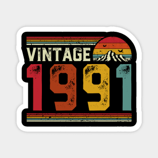 Vintage 1991 Birthday Gift Retro Style Magnet