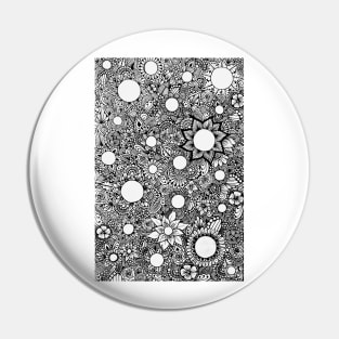 Circles and Zentangles Pin