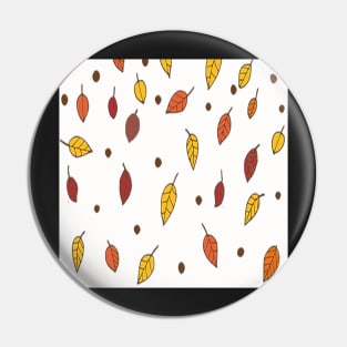 Autumn Leaf Pattern Graphic Design Orange, Rust & Yellow Background Beautiful Fall Pin