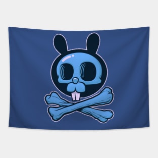 The Cute Bunny of Death (Blue) Tapestry