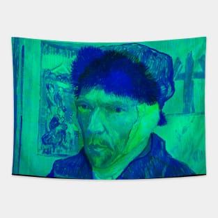 Van Gogh Interactive Green&Blue Filter T-Shirt By Red&Blue Tapestry