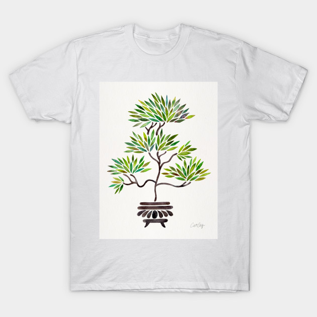 Green Bonsai Floral Design T Shirt Teepublic