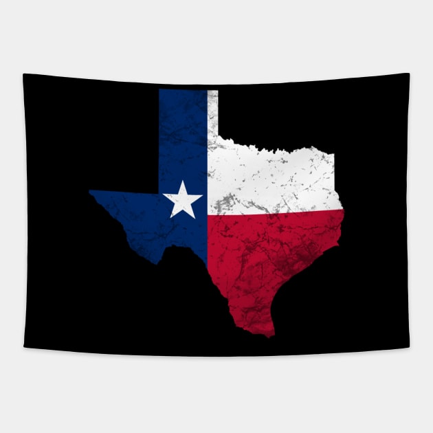 Texas State Map Flag Tapestry by Scar