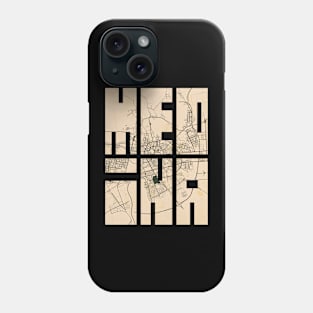 Medina, Saudi Arabia City Map Typography - Vintage Phone Case