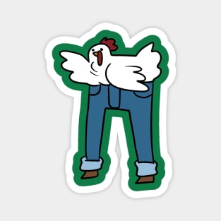 Funny Chicken Wearing Pants Magnet