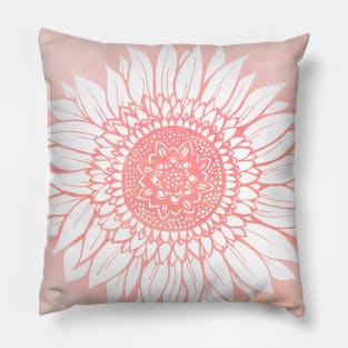 Pink Watercolor Flower Tapestry Pillow