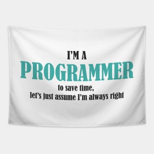 I'm A Programmer - Funny Programming Jokes - Light Color Tapestry