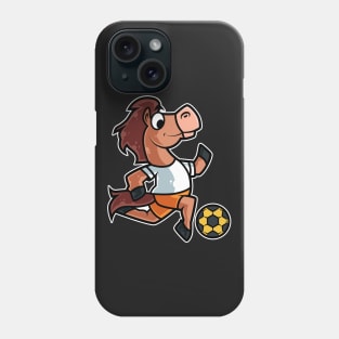 Horse Football Game Day Funny Team Sports Soccer design Phone Case