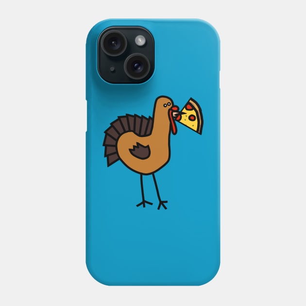 Thanksgiving Turkey with Pizza Slice Phone Case by ellenhenryart