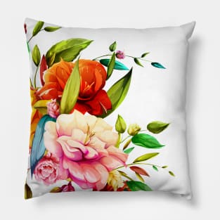 Coloured flowers blooming Pillow